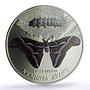 Abkhazia 3 apsar Samia Cynthia Silkworm Butterfly MS 70 PCGS nickel coin 2021