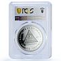 Nicaragua 10 cordobas Quetzalcoatl Maya KM-148 PR 69 PCGS silver coin 2021