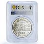 Iraq Peace with Kurdistan Anniversary History SP 66 PCGS silver medal 1975