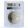 Iraq Baath Revolution Hussein Anniversary History SP 66 PCGS silver medal 1978