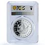 Taiwan 100 dollars Stamp Exibition Taipei Swans Bird PR 69 PCGS silver coin 200