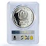 Cambodia 10000 riels President Lon Nol Khmer KM-62 PR 66 PCGS silver coin 1974