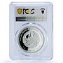Laos 500 kip Indochinese Tiger Wildlife Fauna PR 70 PCGS silver coin 2016