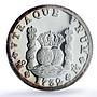 Mexico 1 onza 8 Reales Restrike 1732 Pillar Dollar PR 68 PCGS silver medal 1988