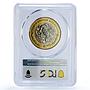 Mexico 20 pesos Octavio Paz Rev. KM-638 MS 66 PCGS bimetal coin 2000 - 2001