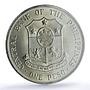Philippines 1 peso Andres Bonifacio KM-193 Politics MS 64 PCGS silver coin 1963