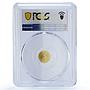 Palau 1 dollar Theodosius Aureus Restrike KM-610 MS 70 PCGS gold coin 2012