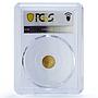Palau 1 dollar Germanicus Aureus Restrike KM-236 MS 70 PCGS gold coin 2009