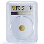 Palau 1 dollar Augustulus Aureus Restrike KM-609 MS 70 PCGS gold coin 2012
