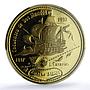 Saharawi 100 pesetas Encounter Two Worlds Ship KM-40 PR 67 PCGS brass coin 1992