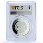 Bhutan 50 ngultrum Tashichho Dzong Dragon PR 69 PCGS silver coin 2016