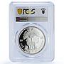 Singapore 1 ounce Hailey Comet Lion X#21 Space PR 68 PCGS silver token 1986
