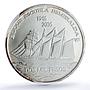 Easter Island 2000 pesos Ship Esmeralda X#8 Clipper MS 68 PCGS silver coin 2006