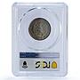 Mexico 50 centavos Republic Cuauhtemoc Error Part Split MS66 PCGS CuNi coin 1980
