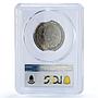 Mexico 1 peso Republic Morelos Pavon Error Double Clip MS66 PCGS CuNi coin 1983