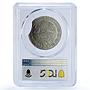 Mexico 5 pesos Republic Mint Error Clipped Planchet MS 62 PCGS CuNi coin 1976