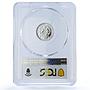 Sharjah 1 riyal Mona Lisa Gioconda Da Vinci KM-2 Art PR 67 PCGS silver coin 1970
