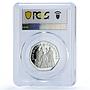 Tonga 1 paanga Christmas Three Wise Men KM-123a PR 66 PCGS silver coin 1986