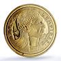 Honduras 10 lempiras Pattern Gilt Alloy X#1b.1 PR 68 PCGS AE RE coin 1995
