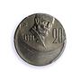 Mexico 20 centavos Republic Mint Error Struck Off-Center MS 63 PCGS coin 1981