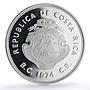 Costa Rica 50 colones Green Turtle Conservation KM-200a proof silver coin 1974