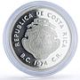Costa Rica 50 colones Green Turtle Conservation KM-200a proof silver coin 1974
