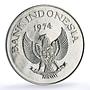 Indonesia 2000 rupiah Javan Tiger Conservation KM-39 Cat Fauna silver coin 1974