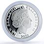 New Zealand 1 dollar Kiwi Map KM-322a Bird Fauna proof silver coin 2009
