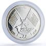 Ajman 5 riyals Rashid Chicken Crossed Flags KM-3.1 Bird proof silver coin 1969