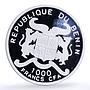 Benin 1000 francs Johannes Kepler Astronomy Science proof silver coin 2005