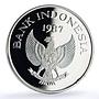 Indonesia 10000 rupiah Babi Rusa Wildlife KM-45 Pig Fauna proof silver coin 1987