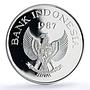 Indonesia 10000 rupiah Babi Rusa Wildlife KM-45 Pig Fauna proof silver coin 1987