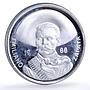 Mexico Emiliano Zapata High Relief Revolutionary History proof silver medal 1988