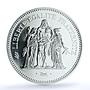 France 50 francs Hercules KM-941.1 Gad-882 F-427 MS 67 PCGS silver coin 1977