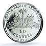 Haiti 50 gourdes Woman with Shell Mark Left KM-104.1 PR 67 PCGS silver coin 1973