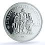 France 50 francs Hercules KM-941.1 Gad-882 F-427 MS 68 PCGS silver coin 1974