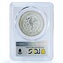 Mexico 1 onza Libertad Angel of Independence KM-494.1 MS66 PCGS silver coin 1988