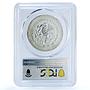 Mexico 1 onza Libertad Angel of Independence KM-494.3 UNC PCGS silver coin 1992