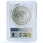 Mexico 1 onza Libertad Angel of Independence KM-494.2 MS69 PCGS silver coin 1991