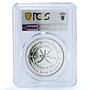 Oman 1 rial Chukar Partridge KM-184 Bird Fauna PR 70 PCGS silver coin 2009