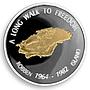 Nelson Mandela, A Long Walk To Freedom, Silver Gold Plated Coin, Token