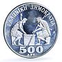 Greece 500 drachmes Chess Olympics Thessaloniki KM-153 proof silver coin 1988