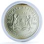 Somalia 1000 shillings Elephant KM-183 African Wildlife Bullion silver coin 2004