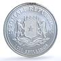 Somalia 1000 shillings Elephant KM-183 African Wildlife Bullion silver coin 2004
