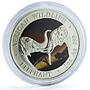Zambia 5000 kwacha Elephant Colorized KM-142 Wildlife Bullion silver coin 2002