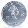 Zambia 5000 kwacha Elephant Colorized KM-142 Wildlife Bullion silver coin 2002