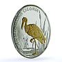 Kazakhstan 100 tenge White Stork KM-378 Bird Fauna PF 69 NGC silver coin 2012