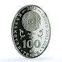 Kazakhstan 100 tenge White Stork KM-378 Bird Fauna PF 69 NGC silver coin 2012