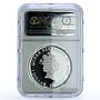 Tuvalu 1 dollar Frederic Chopin KM-123 Composer Music PF 69 NGC sivler coin 2010