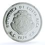 Costa Rica 50 colones Green Turtle KM-200a Fauna PF 66 NGC silver coin 1974